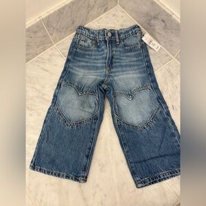 GAP Wide-Leg Heart Jeans